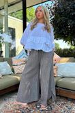 Frame Scoop Hem Pant Washed Chocolate